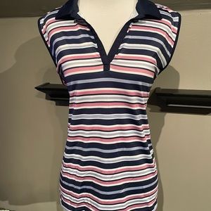 Pink, Navy blue & other colors stripped golf tank